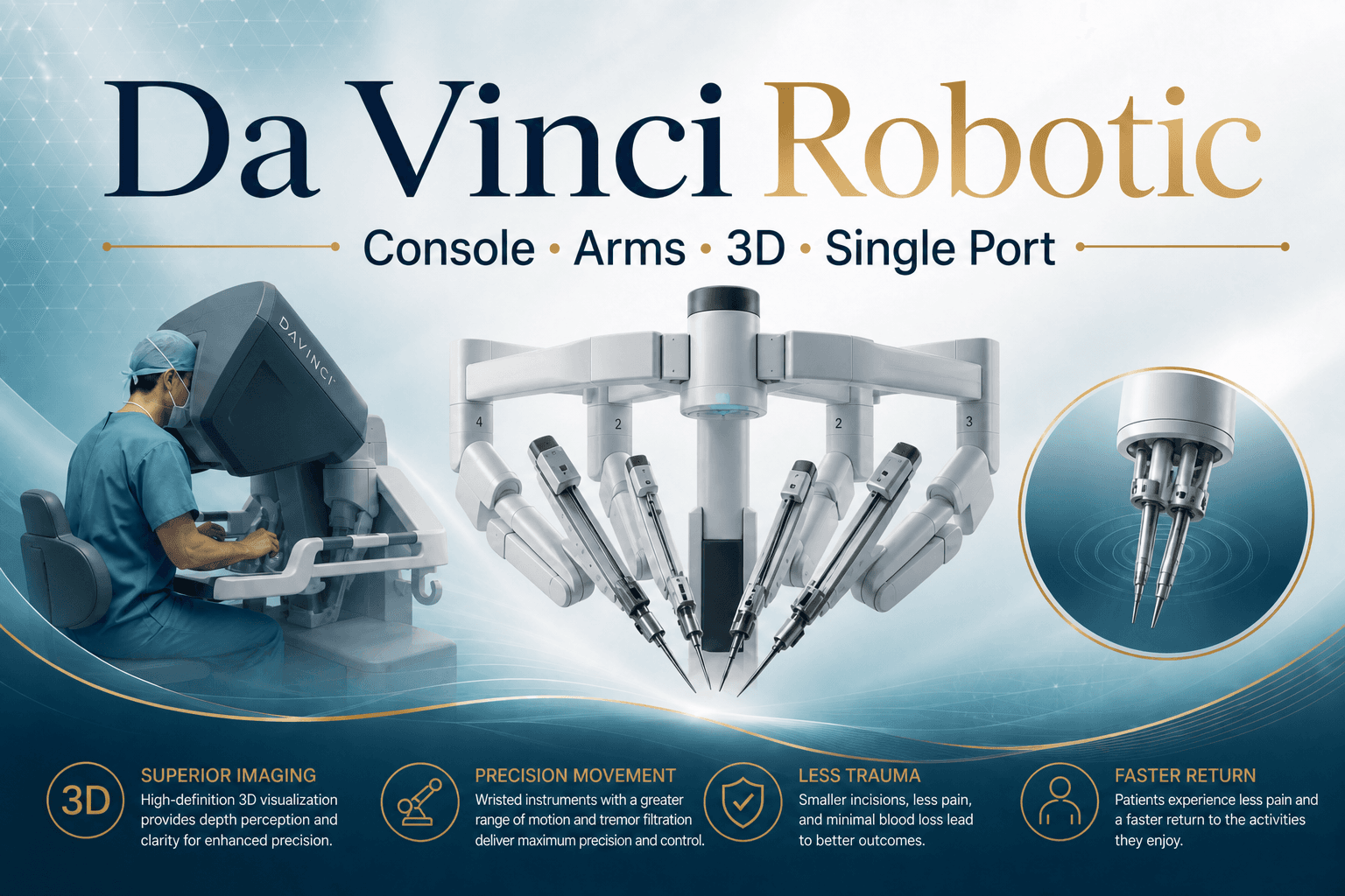 Da Vinci Robotic Surgery — educational figure