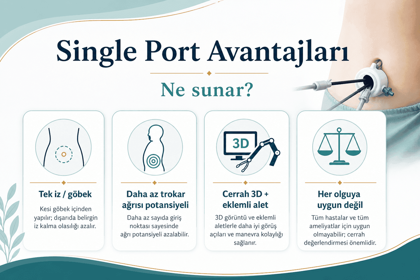 Single port avantajları görseli