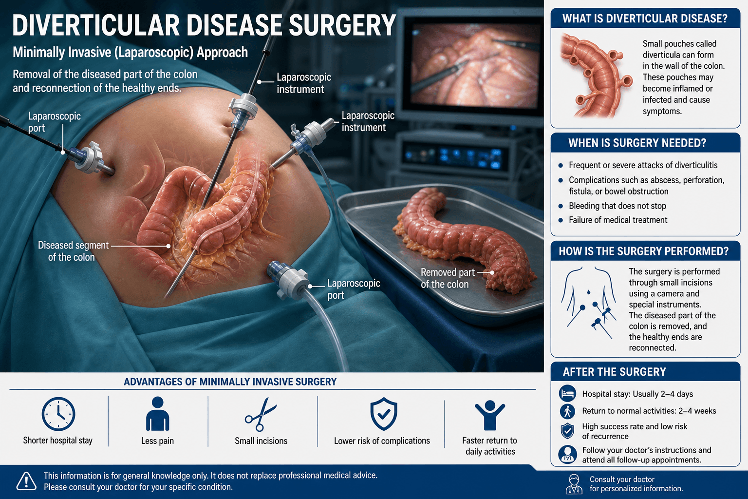 Surgery for diverticular disease — educational figure