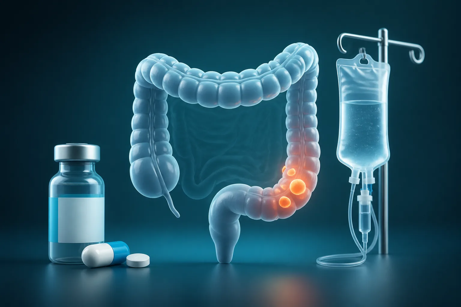 3D diagram: diverticulitis treatment