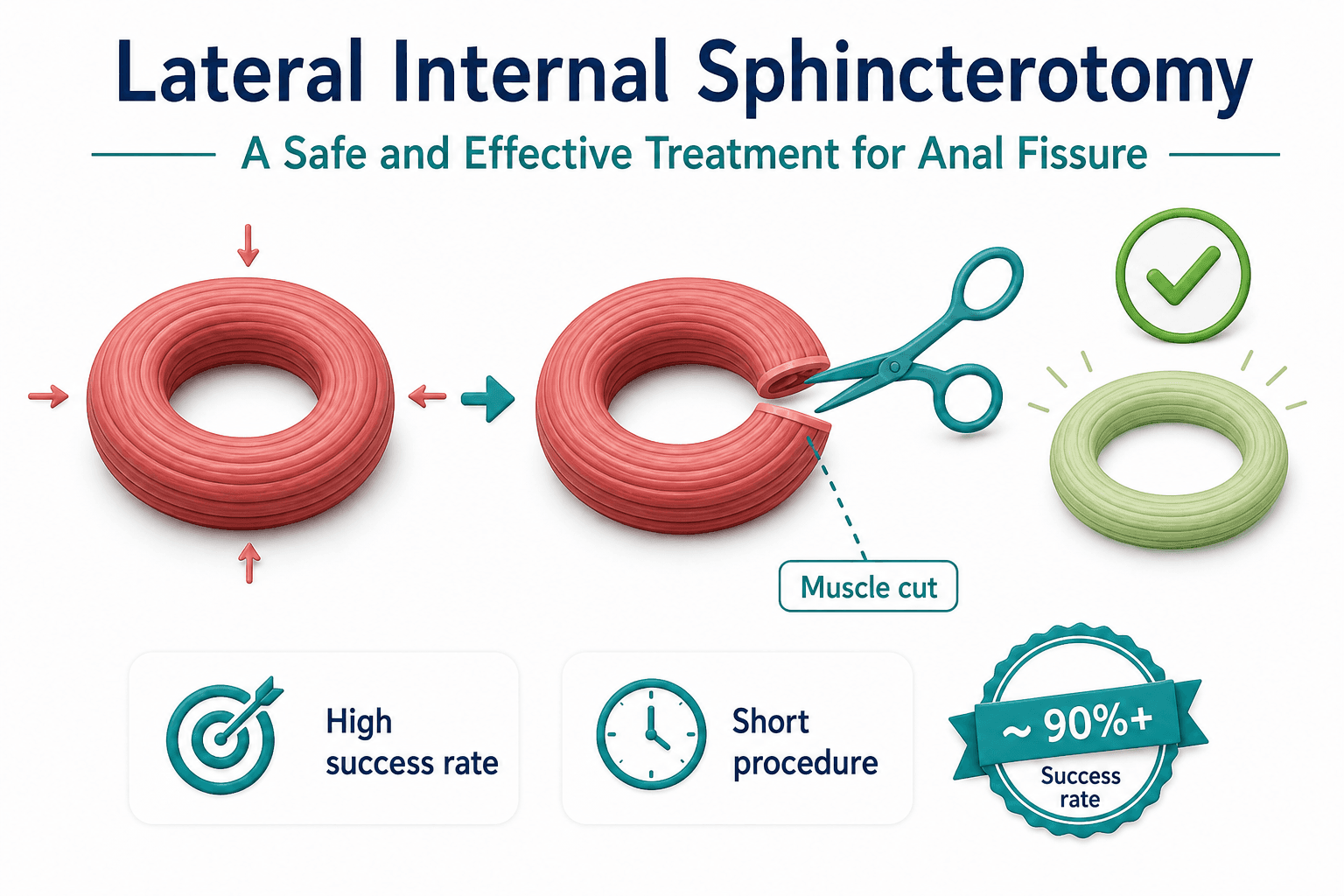 Lateral internal sphincterotomy — educational figure