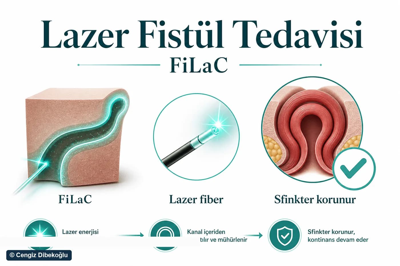 3D diagram: laser fistula treatment