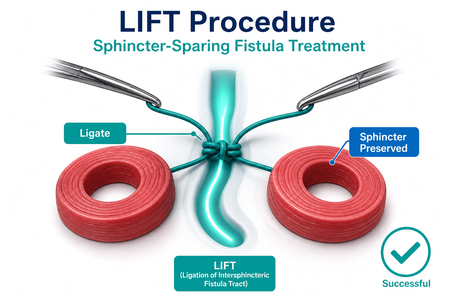 LIFT procedure for anal fistula — educational figure