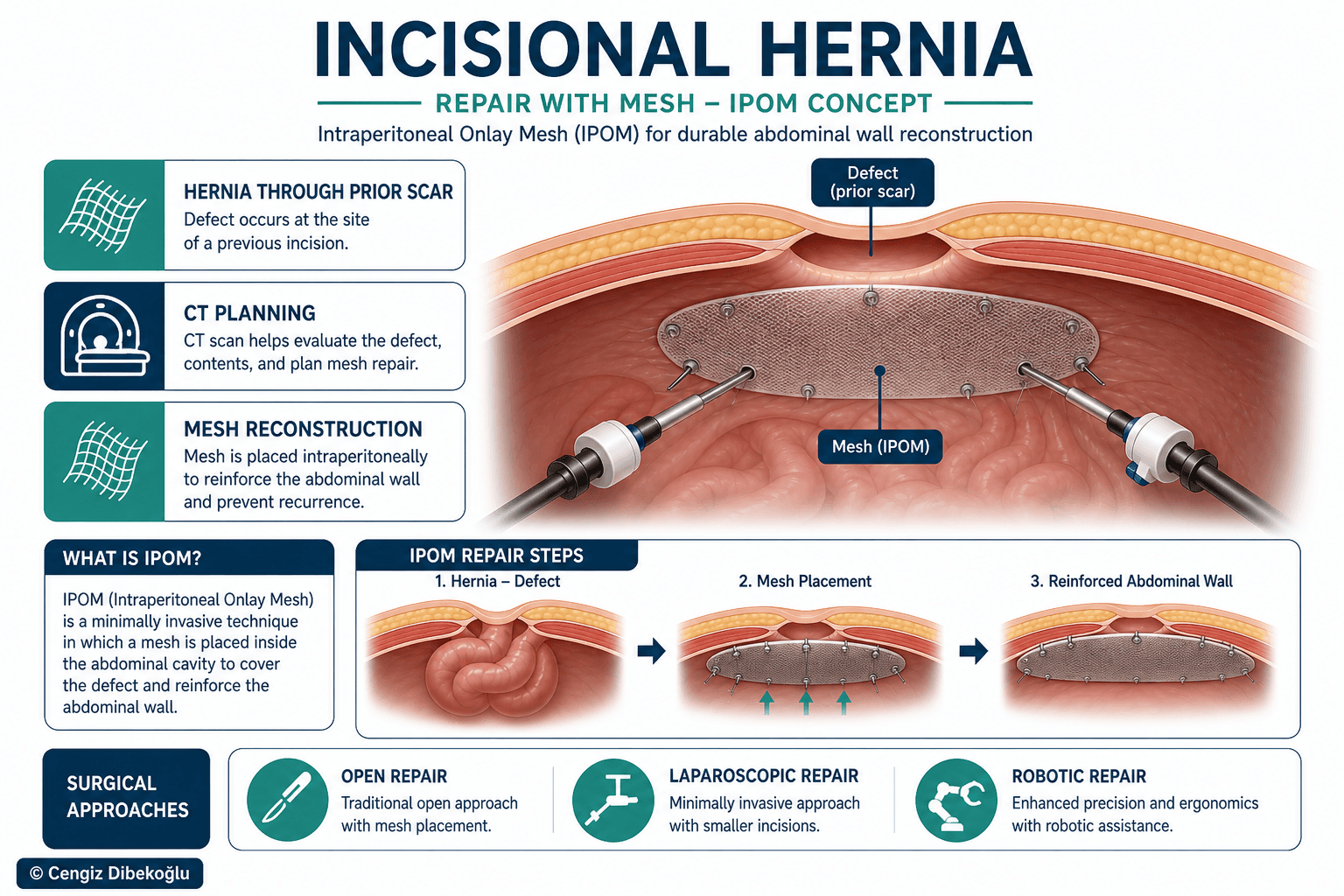 Incisional hernia — educational figure