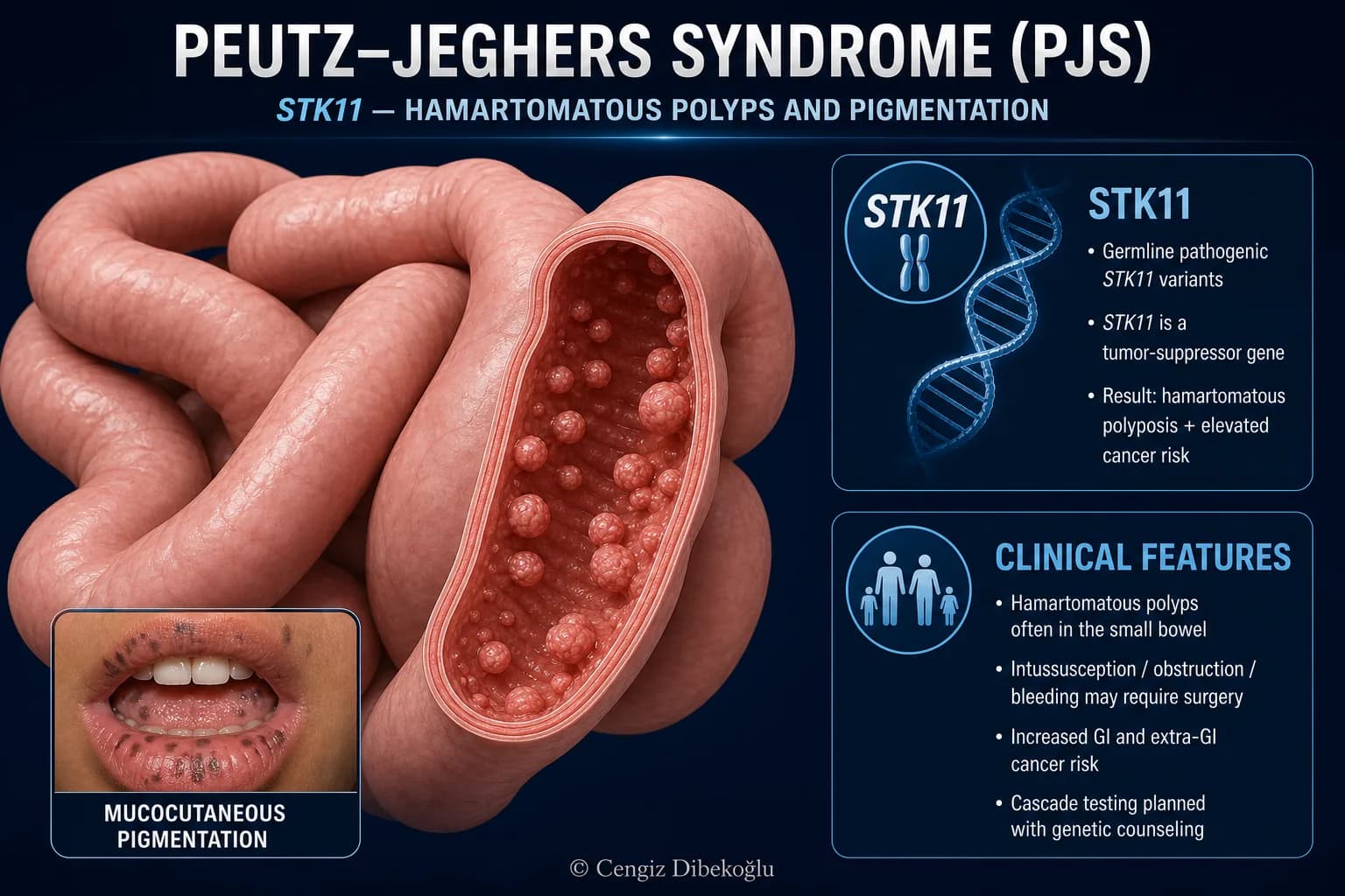 Peutz–Jeghers syndrome — educational figure