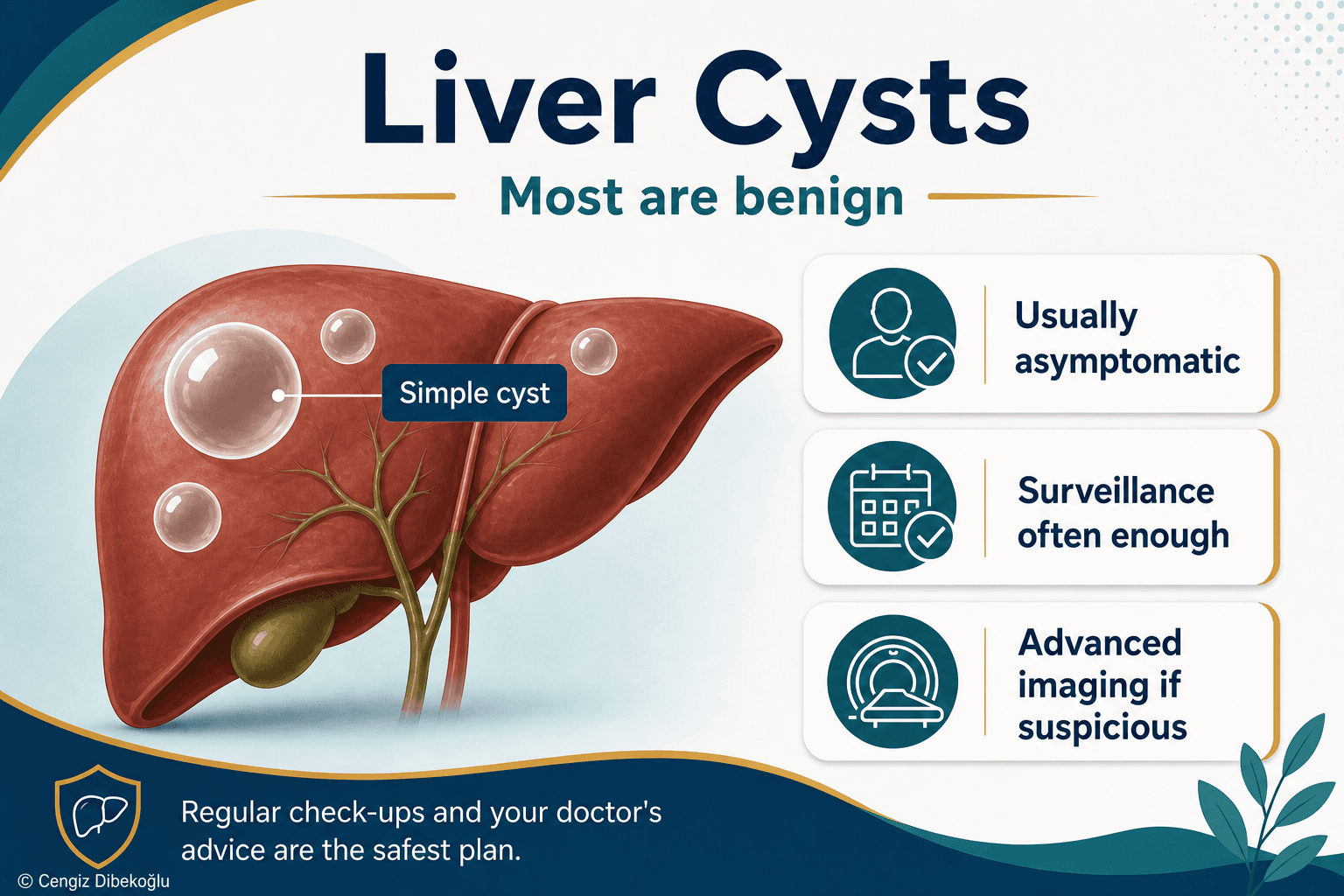 Liver cysts — educational figure