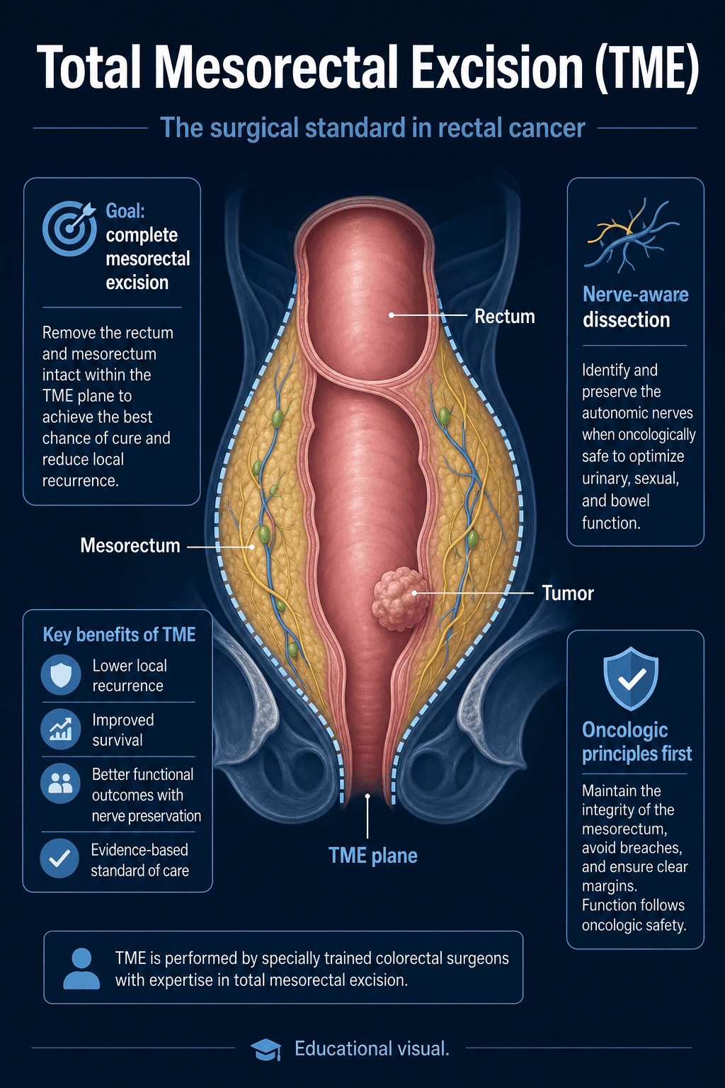 Total mesorectal excision — educational figure