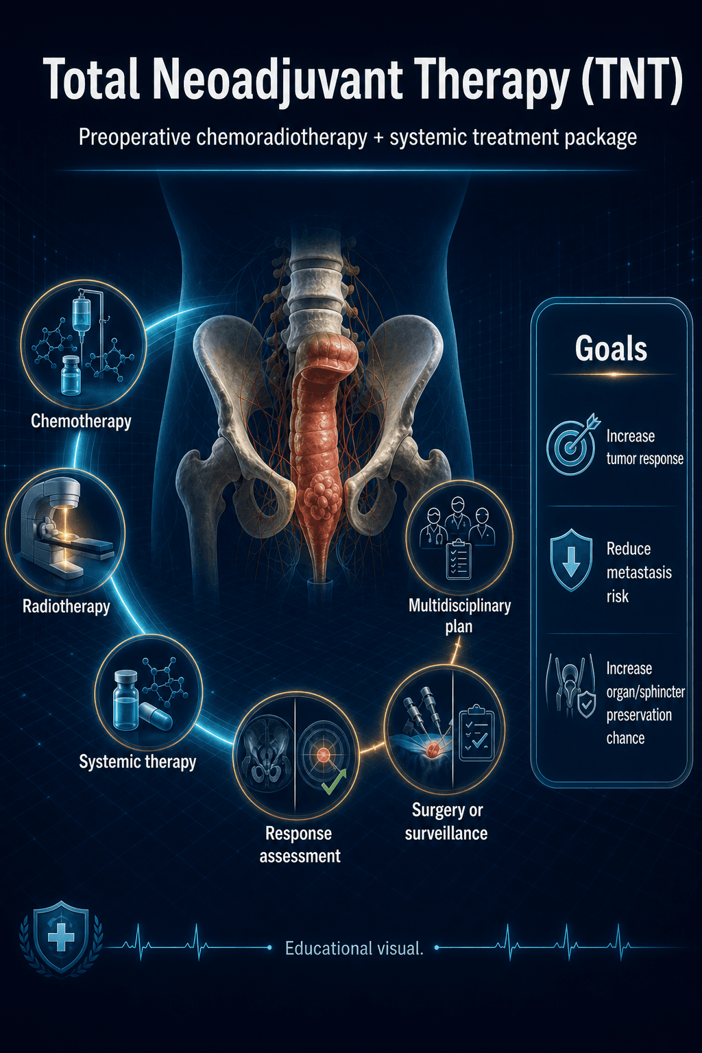 Total neoadjuvant therapy for rectal cancer — educational figure