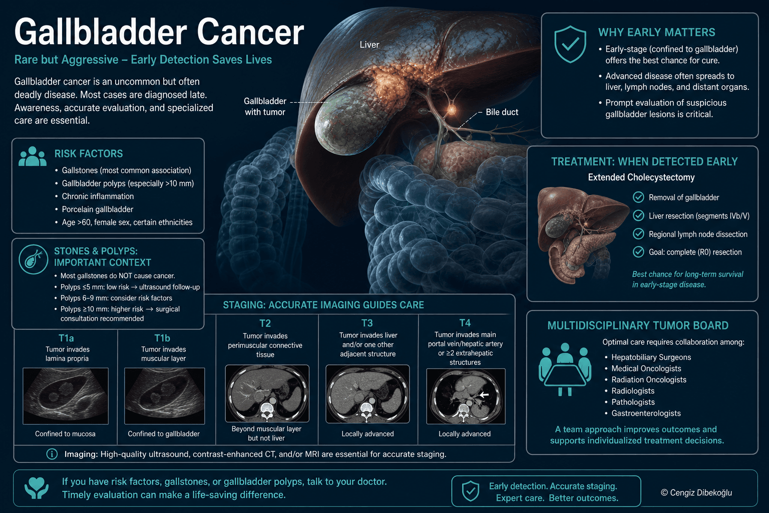 Gallbladder cancer evaluation — educational figure
