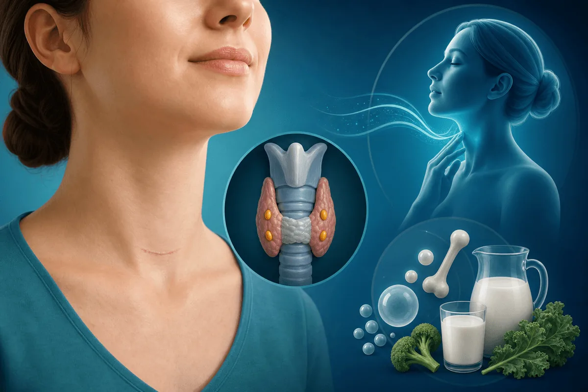 3D diagram: after thyroid surgery
