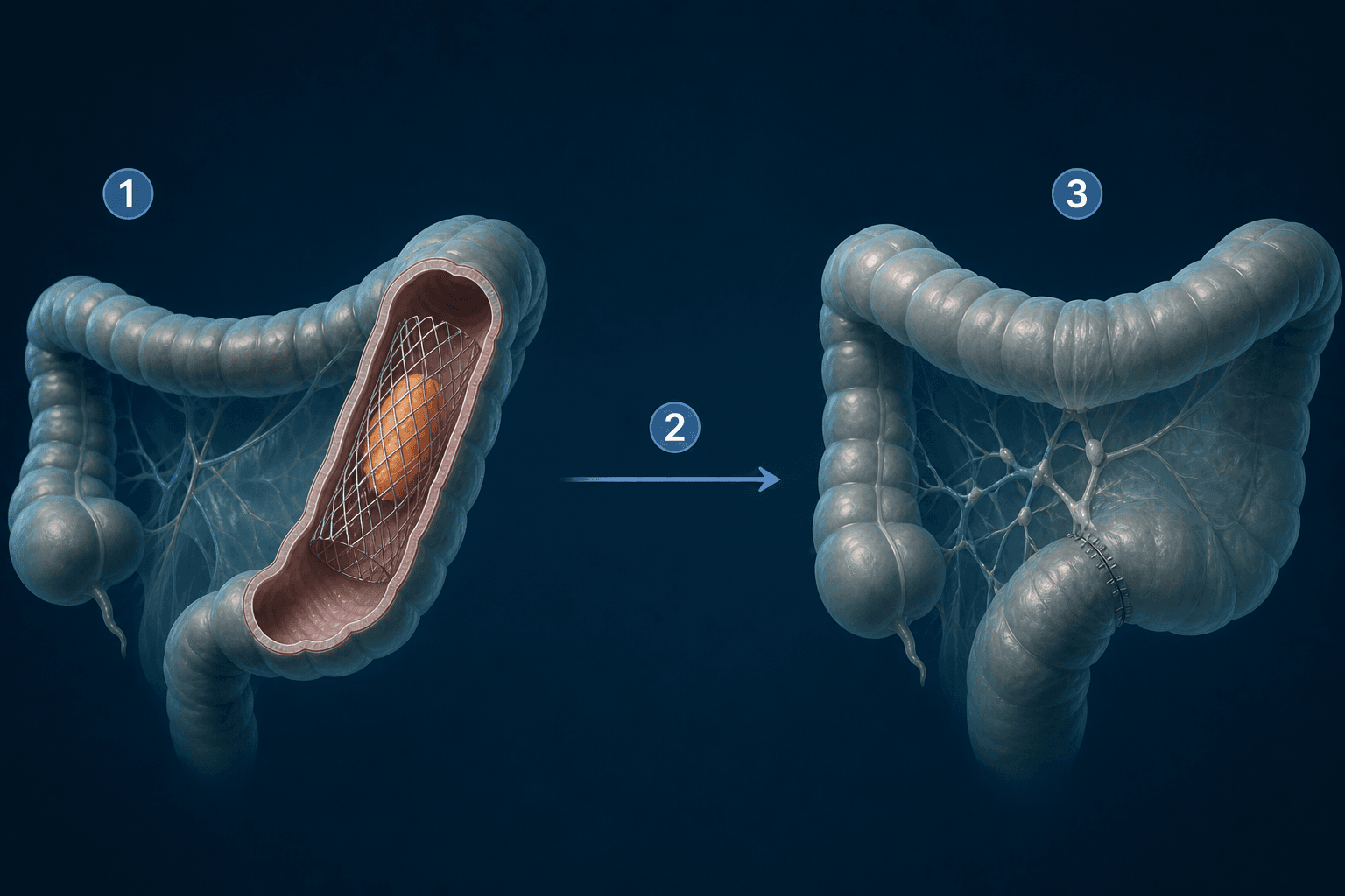 Üç boyutlu köprü: stent, evreleme aralığı, sonra onkolojik rezeksiyon