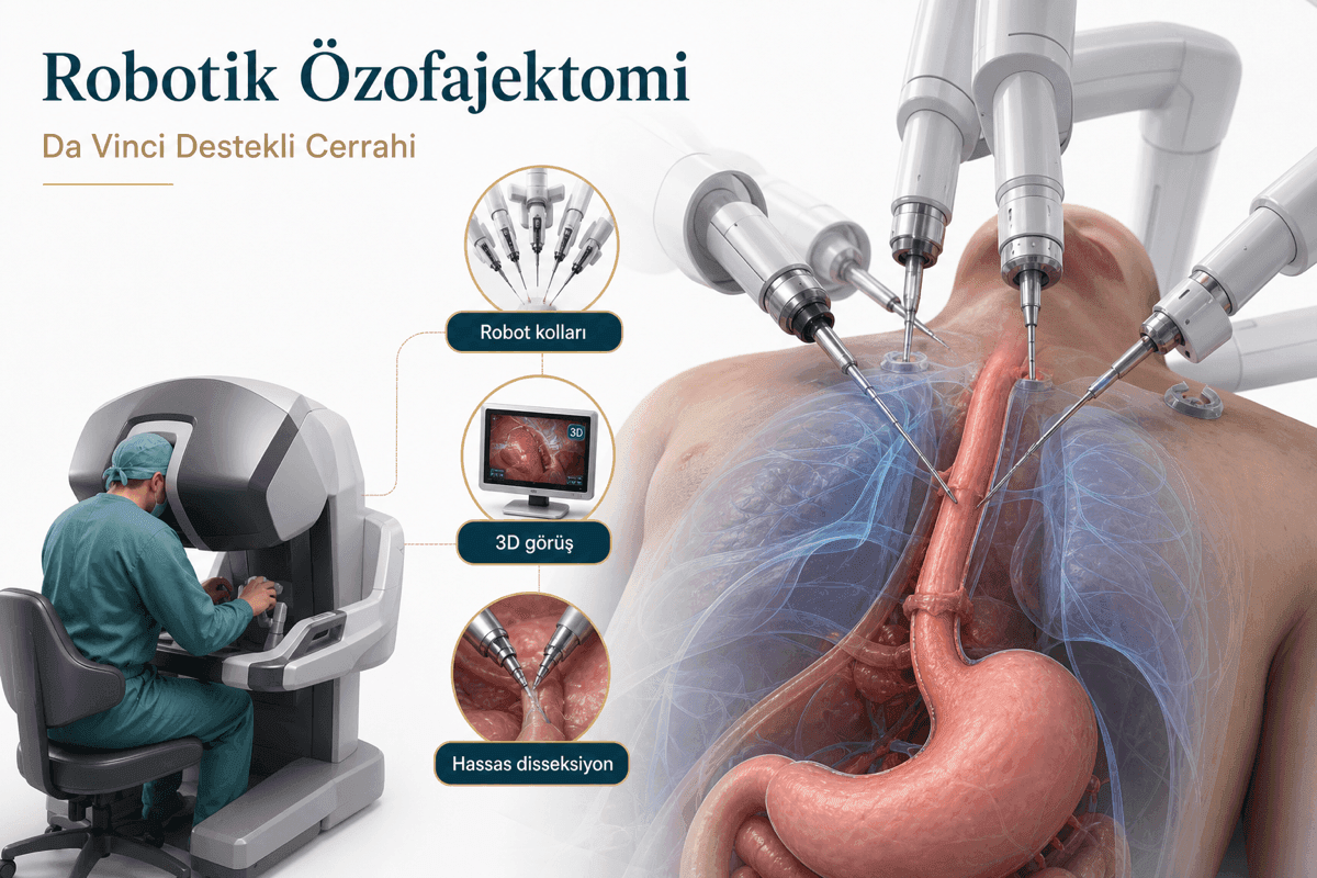 Robotik özofajektomi görseli