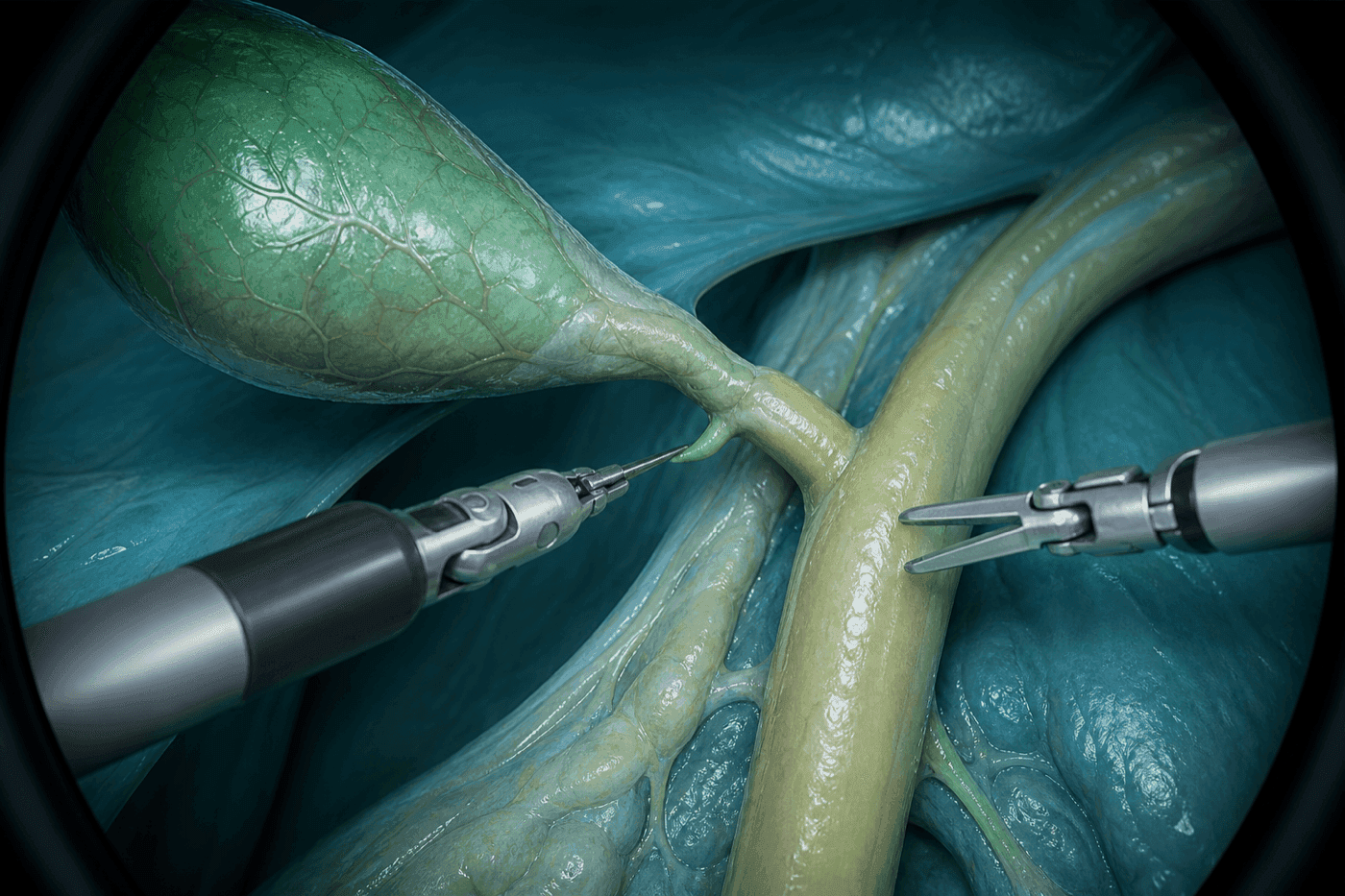 Robotik 3D görüşte safra yolu anatomisi