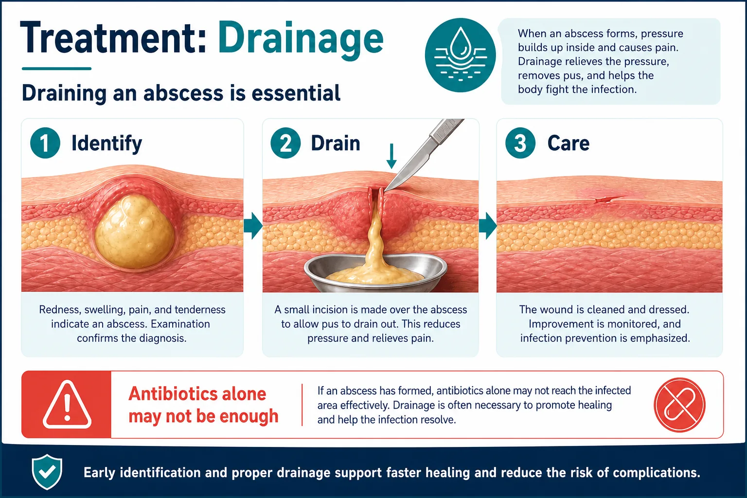 3D diagram: Treatment — anal abscess drainage
