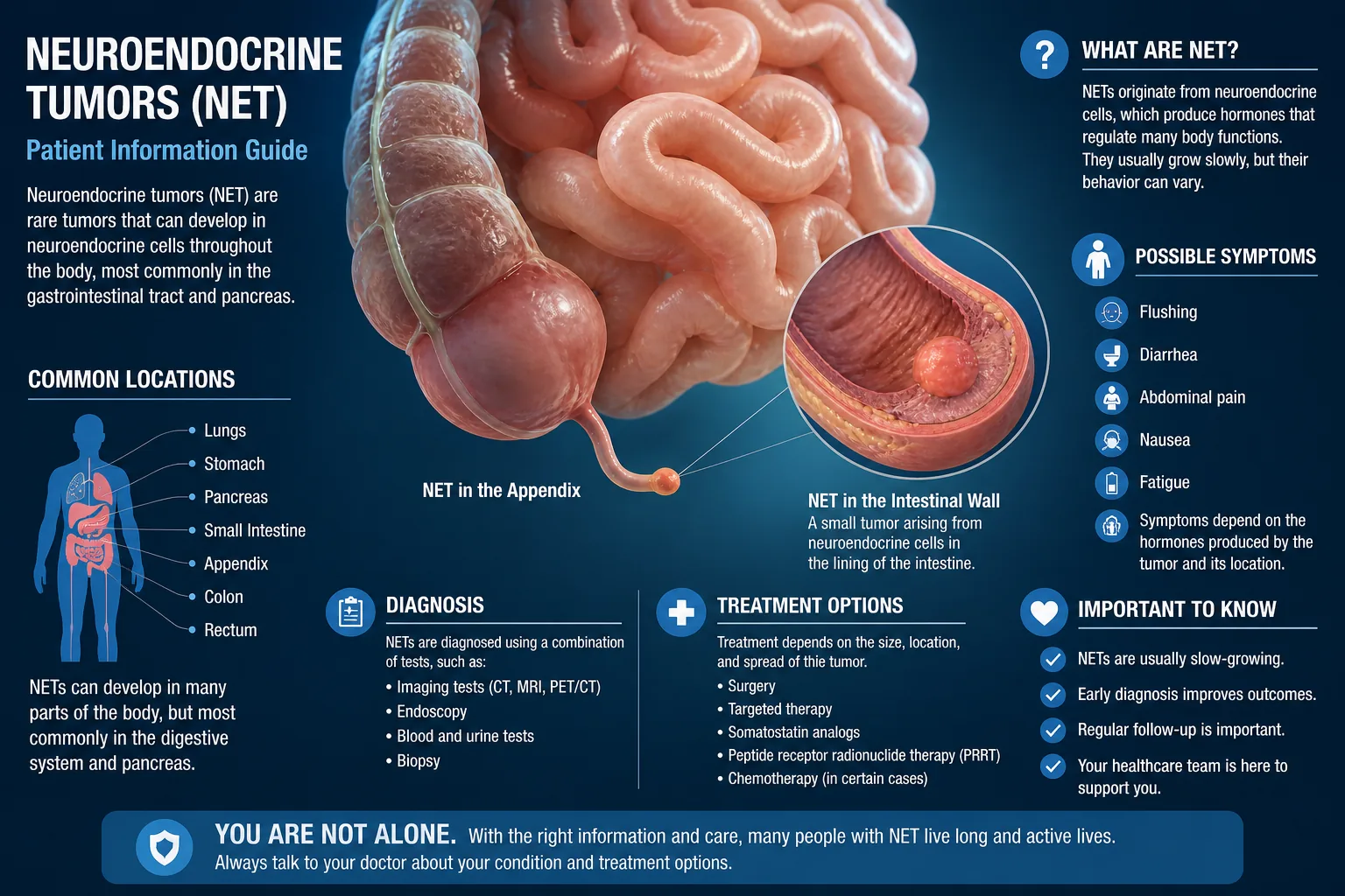 3D diagram: NET — neuroendocrine tumors