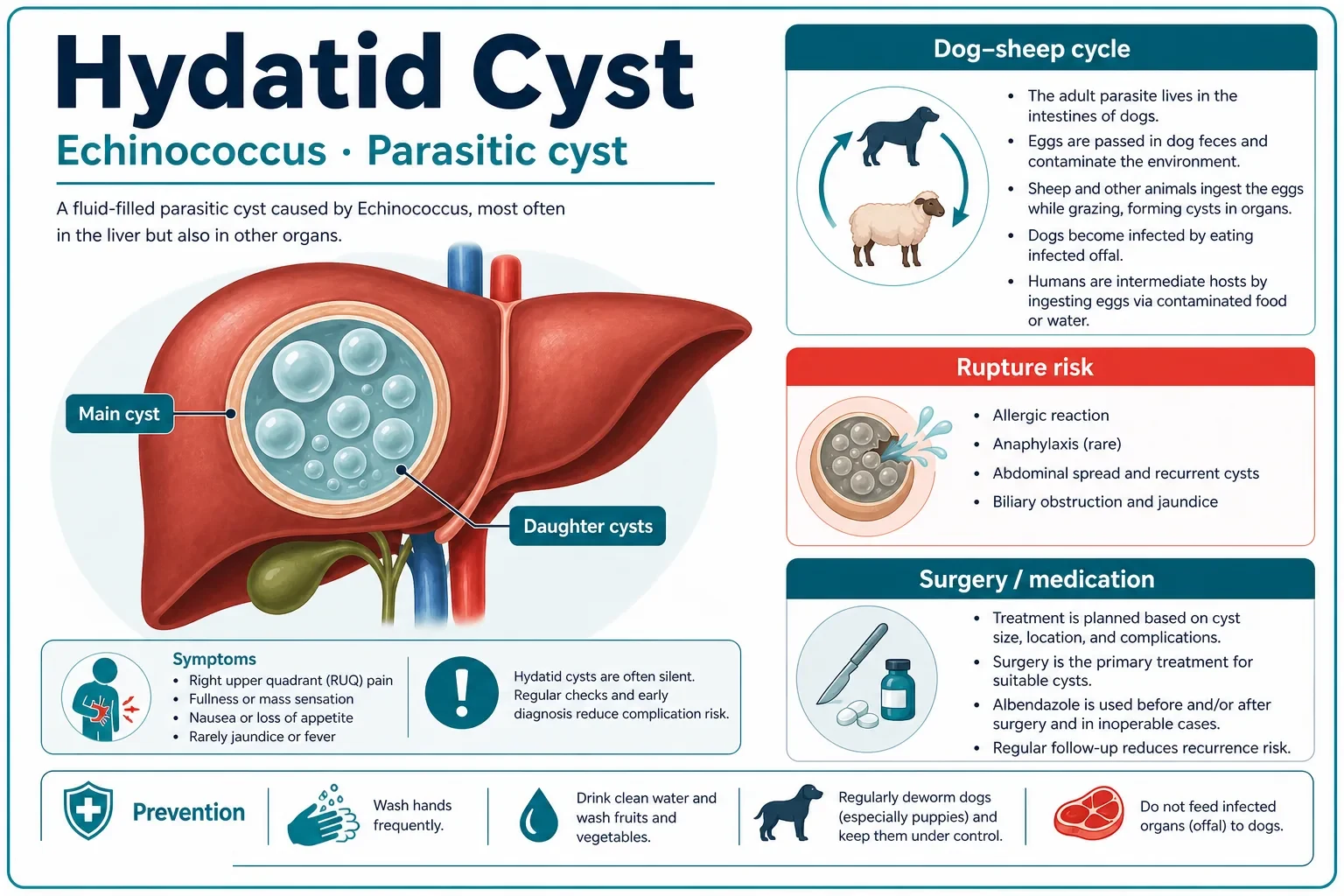 3D diagram: Hydatid cyst — hydatid cyst