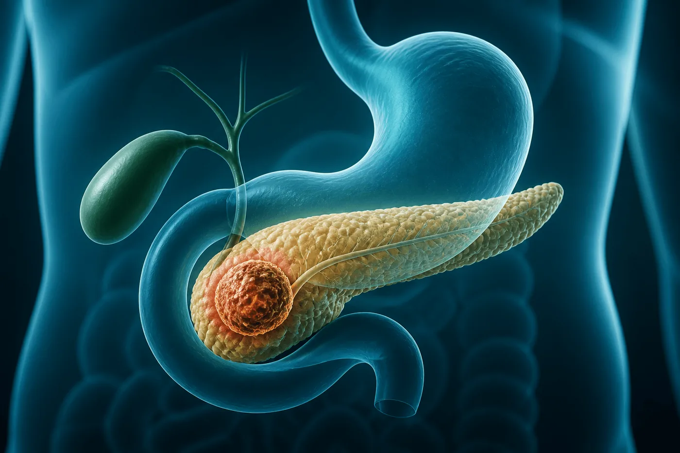3D diagram: Pancreas anatomy